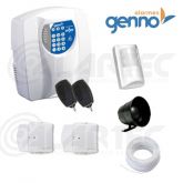 Kit alarme residencial com discadora + 4 setores +3 sensores