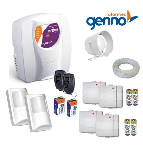 Alarme S/ Fio 6 Sensores + 2 Controles Lançamento Genno
