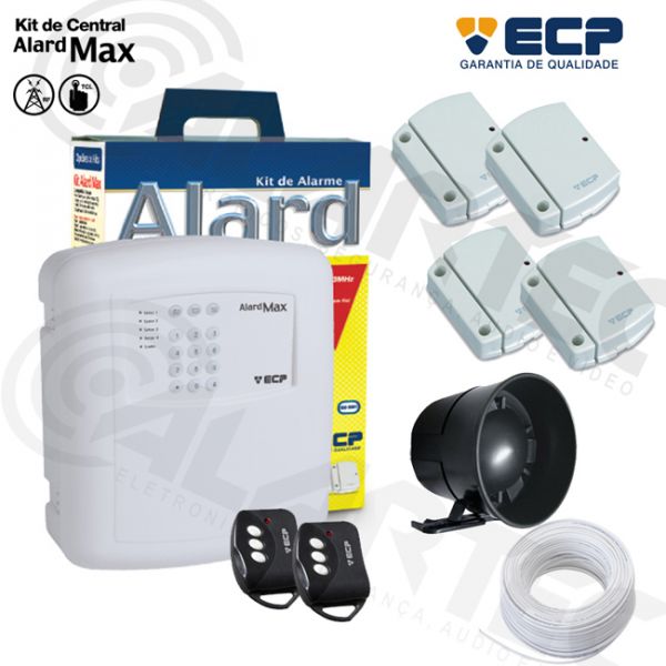 Kit Alarme Residencial E Comercial Sem Fio Ecp Iso 9000 112